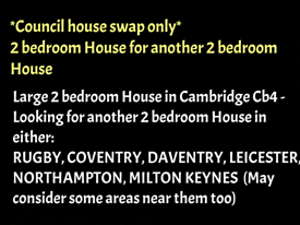 COUNCIL HOUSE SWAP (Read info) 