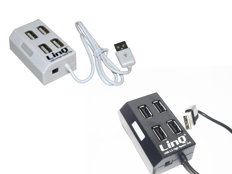 Hub Usb 4 Porte Moltiplicatore Switch Usb 2.0 Hi Speed 480 Mbps Linq It-H408