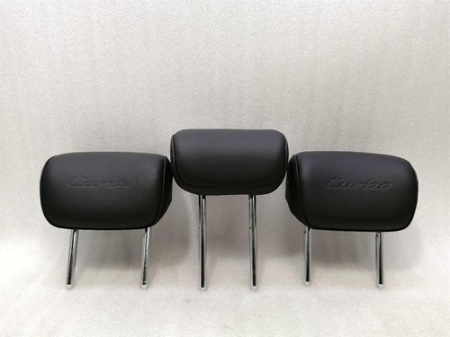 PORSCHE TAYCAN 9J Rear Headrest set TURBO Crest Wappen Kopfstütze Hinten Satz