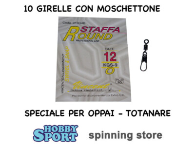 2 CONF GIRELLA CON MOSCHETTONE STAFFA ROUND n.12 VINCENT X OPPAI TATAKI FISHING