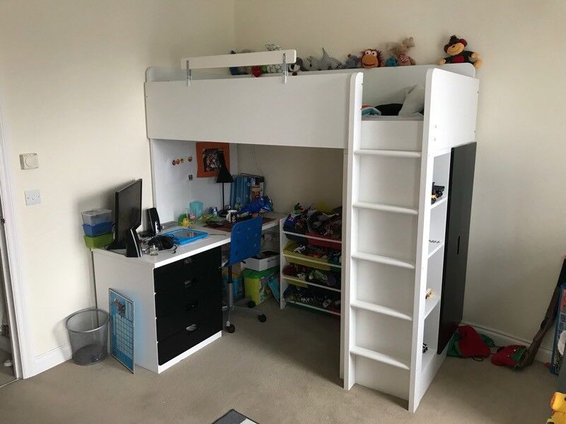 Ikea Bunk Bed with desk and wardrobe | in Southampton, Hampshire | Gumtree