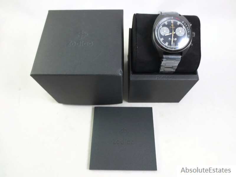 ZODIAC ZODIAC GRANDRALLLY QUARTZ BLACK STAINLESS STEEL MENS WATCH ZO9608