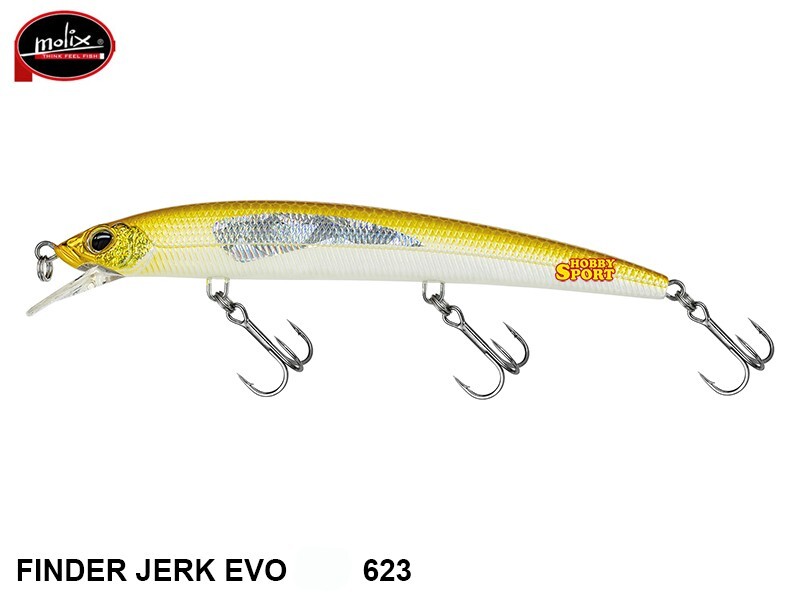 MOLIX FINDER JERK EVO 110 SP  623 PEARL WHITE GOLD BACK CAPPUCCINI SUSPENDING