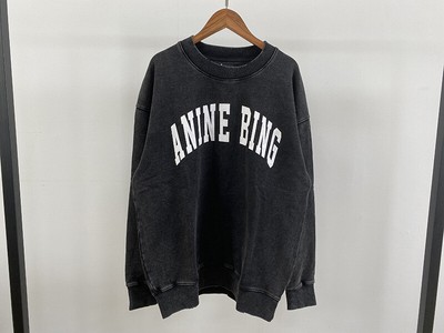 ANINE BiNG Classic printed long sleeved shirt  Sweatshirt Womens Washed Black