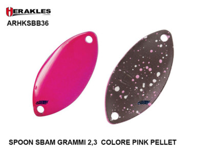 SPOON SBAM 2,3 GR 36 PINK PELLET ARHKSBB36 HERAKLES AREA TROUT SPINNING LAGO
