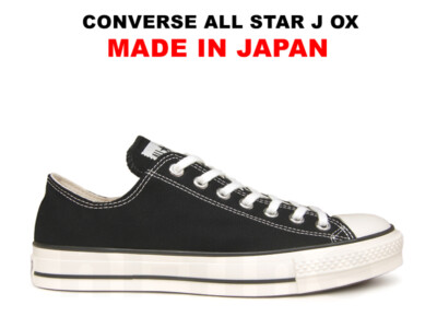 Converse Canvas All Star J OX Black Lo Made in Japan Unisex US 3.5-11.5 New