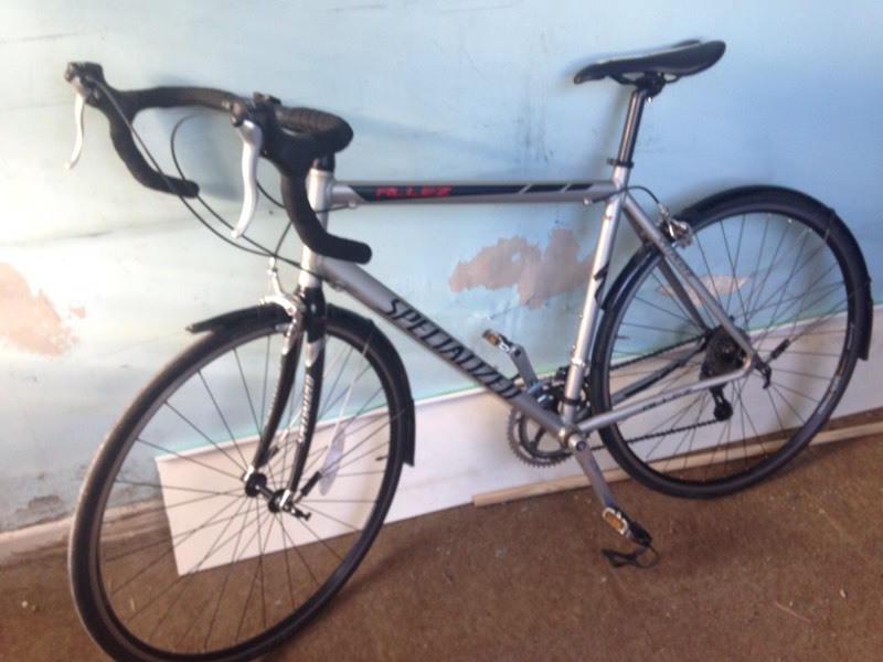 Specialized Allez Road Bike Bicycle Carbon Forks Shimano STI Silver