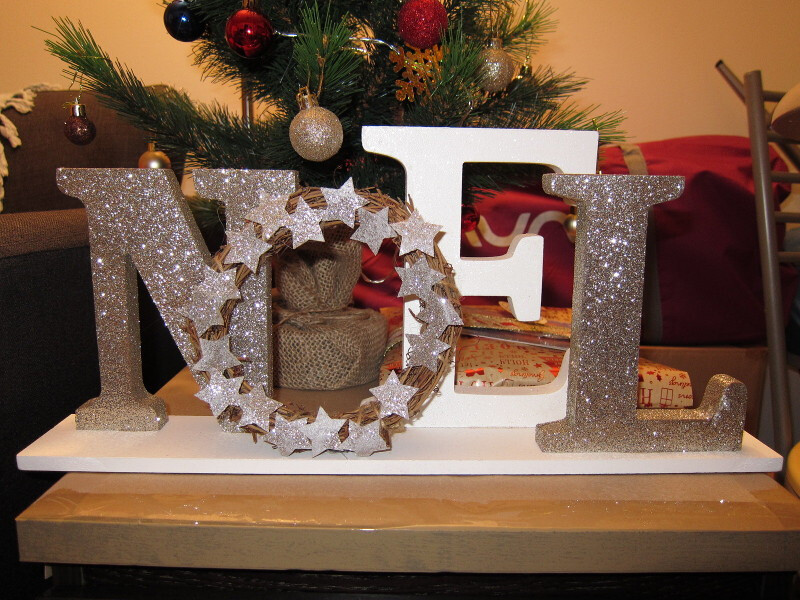 Noel Letters Christmas Wooden Decoration Floor Mantel Stand