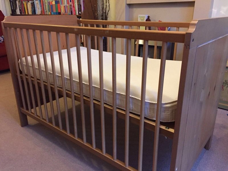 Ikea Leksvik cot bed and mattress excellent condition in Ealing