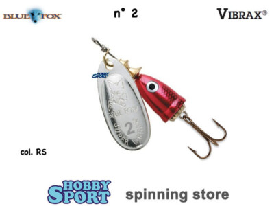 VIBRAX SHAD SIZE 2 COL RS BFSD2RS 6 GR CUCCHIAINO ROTANTE BLUE FOX SPIN TROTA