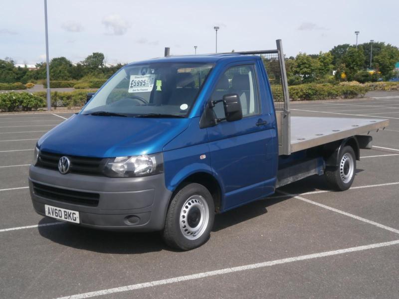 2010 60 VOLKSWAGEN TRANSPORTER 2.0TDi 140PS LWB T30 10ft FLATBED PICK