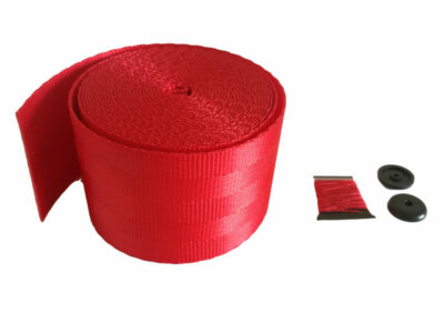 Universal Red 360cm Harness 3 Point Auto Racing Front Car Safety Retractable Lap