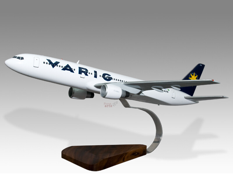 Boeing 767-300ER Varig Solid Kiln Dried Mahogany Wood  Handcrafted Display Model