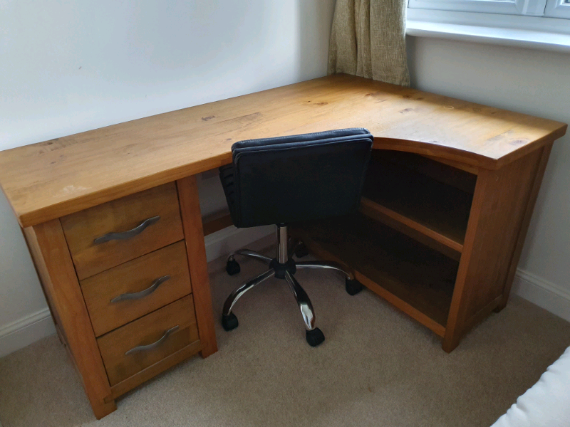 Next Hartford Solid Wood Corner Desk and Chair in Bathgate, West