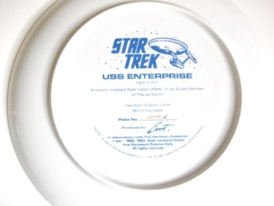 Star Trek Enterprise Limited Edition Collector's Plate - 1985 - New In Box!!