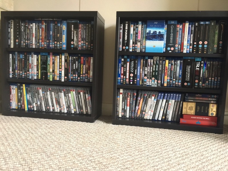 Ikea Besta shelf/shelves for blu rays/dvds. Blue ray shelf in Milton