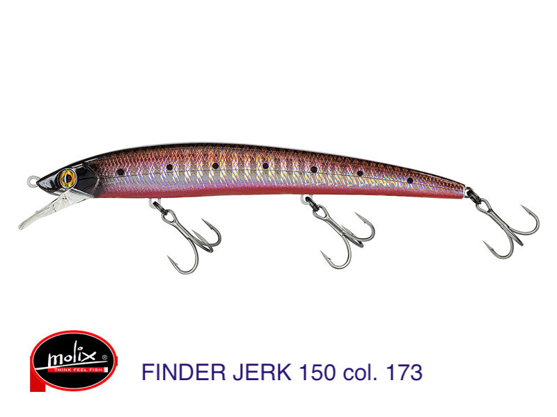 MOLIX FINDER JERK 150 COLORE 173 RED SARDINE SPINNING  MARE SPIGOLA SERRA
