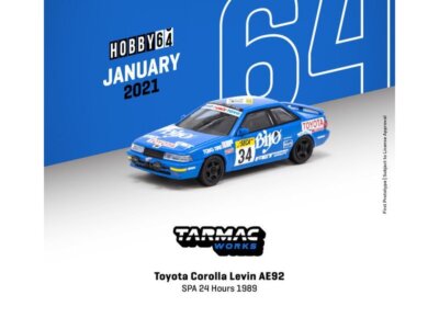 TOYOTA Corolla Levin AE92 - #34 Bijo Team - 1989 - SPA - 24h - TARMAC 1:64