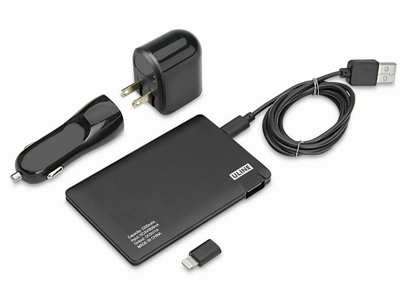 ULINE 5 IN 1 CHARGING KIT DUAL USB CHARGER WALL CHARGER BRAND