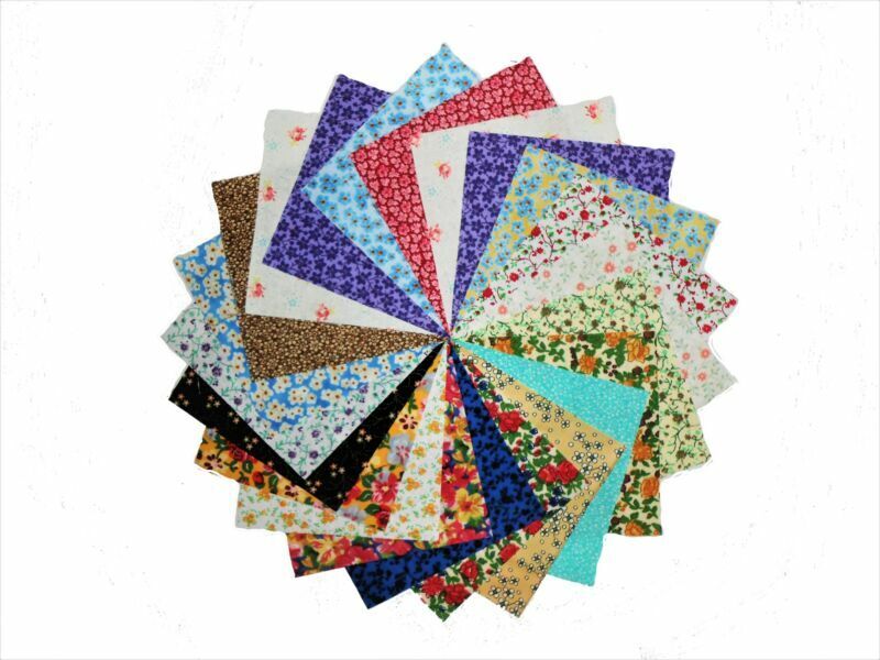 160 2.5 INCH Calico QUILTING SQUARES-20 DIFFERENT PRINTS- 8 OF EACH 