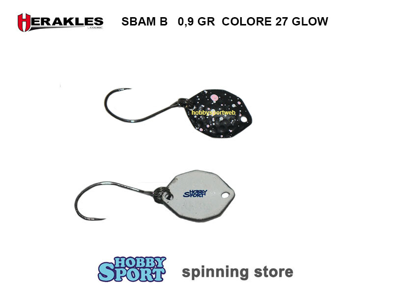 SBAM B BOTTOM SPOON 0,9GR 27 GLOW BLK ARHKSBC27 HERAKLES  TROUT SPINNING LAGO