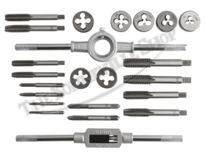 TRIUMPH NORTON BSA 23 PC. 1/8'' - 1/2'' WHITWORTH BSW TAP & DIE SET PN# TBS-0600