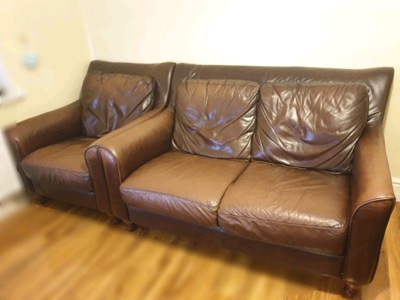 BROWN LEATHER SOFAS BARGAIN in Sandwell, West Midlands Gumtree