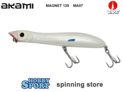 AKAMI WTD MAGNET 135 PENCIL COL MA07 BIANCO 25 GR X MARE PESCE SERRA BARRACUDA