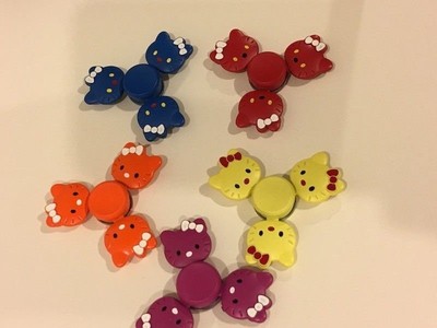 Kitty Cat Spinner Fidget metal Toy for kids in metal box