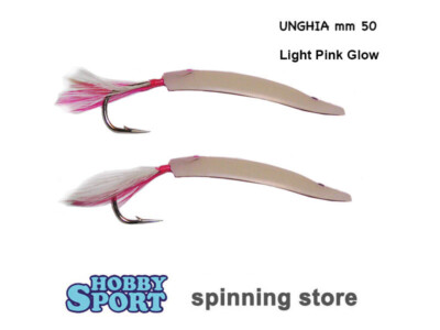 UNGHIA 5 CM COLORE LIGHT PINK FLUO GLOW 8710203 PER PICCOLA TRAINA  MARCA TEIKO