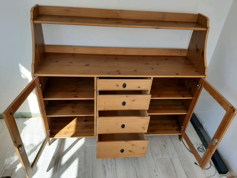 IKEA Sideboard, two glass door and 4 drawers (discontinued range) in