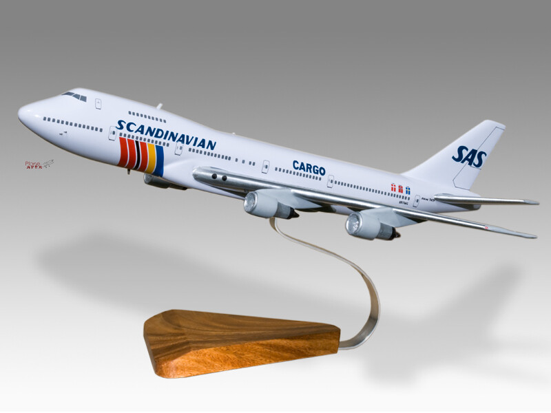 Boeing 747-200 SF SAS Cargo Solid Mahogany Wood Handcrafted Display Model