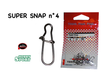 MOLIX SUPER SNAP SIZE 4 MOSCHETTONE 35 KG CONF. 10 PZ  SPINNING MARE LAGO FIUME