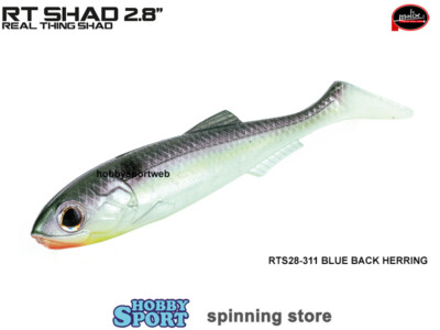 MOLIX RT SHAD 2,8" COLORE 311 BLUE BACK HERRING CONF 6 PZ SPINNING LAGO FIUME