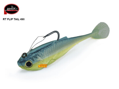MOLIX RT FLIP TAIL 3" 14 GR COLORE 490 CHART BLUE BACK  SPINNING BLACK BASS