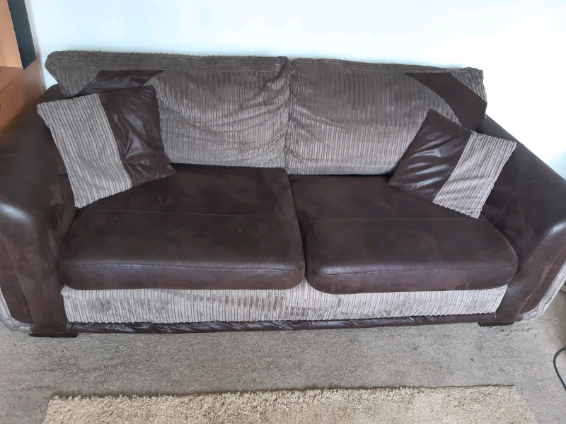 Brown cord sofa in Ipswich, Suffolk Gumtree