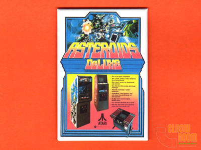 Asteroids Deluxe flyer 2x3'' fridge/locker magnet  arcade Atari vector