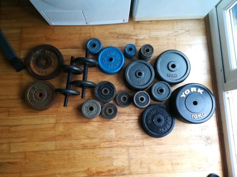 +150kg of Cast Iron Free Weights Set in Windsor, Berkshire Gumtree