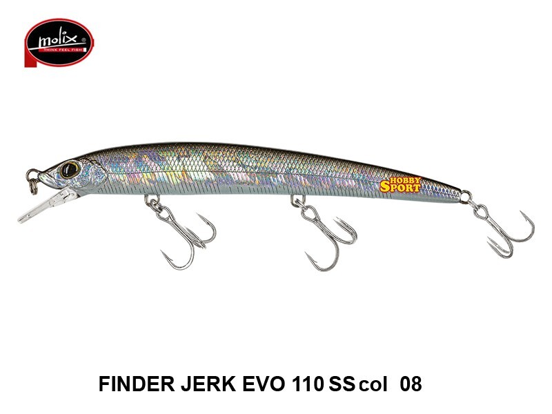 MOLIX FINDER JERK EVO 110 SS 08 SILVER BAIT  10 GR SLOW SINKING 11 CM SPINNING