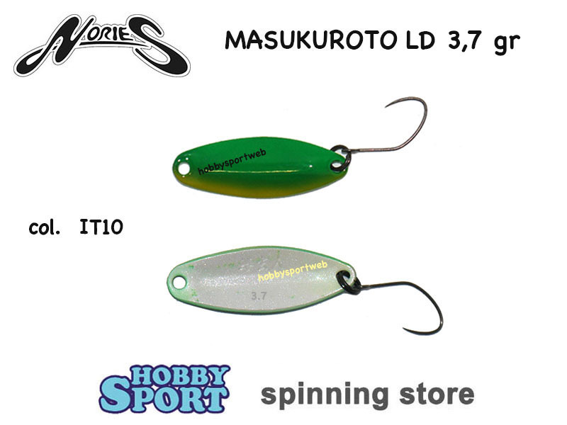MASUKUROTO NORIES LD 3,7 GR  ITALIAN COLOR IT10 GREEN SPOON AREA TROUT SPINNING