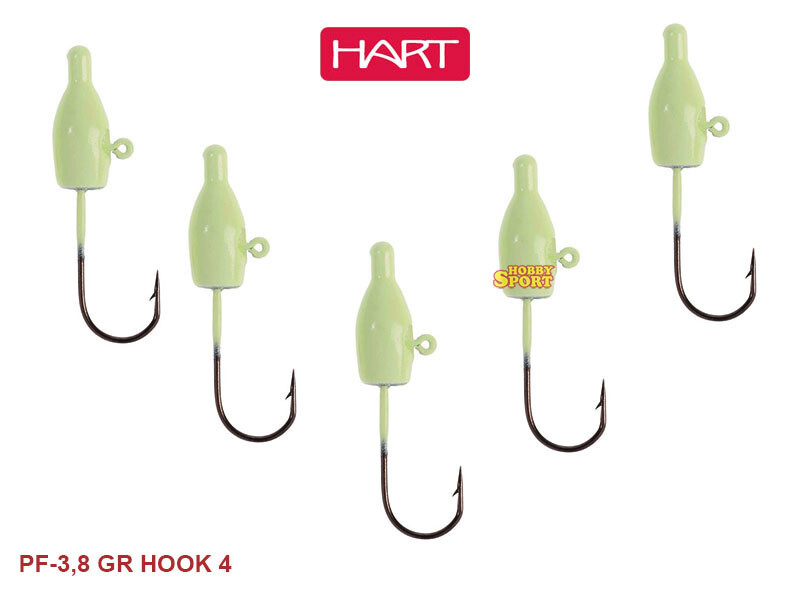 HART JIG HEAD 3,8 GR AMO 4 COL GLOW IHPF438 LIGHT ROCK FISHING ROCK e STREET