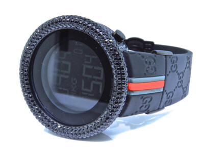 Pre-owned Techno Mens  Art Joe Rodeo Bling Master Simulated Black Diamond Designer Watch