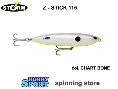 WTD STORM Z STICK 115 COLORE CHART BONE 24 gr WALKING THE DOG SPINNING MARE