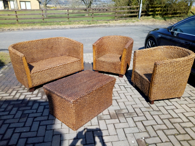 4 piece wicker furniture set for garden or conservatory | in Lanark