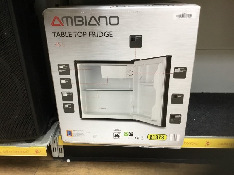 Brand new ambiano 45L table top fridge. 6 months warranty. in Romford