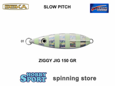 SLOW PITCH ZIGGY JIG 150 GR COLORE 01 WS SILVER LUMINOUS SEIKA TUBERTINI MARE