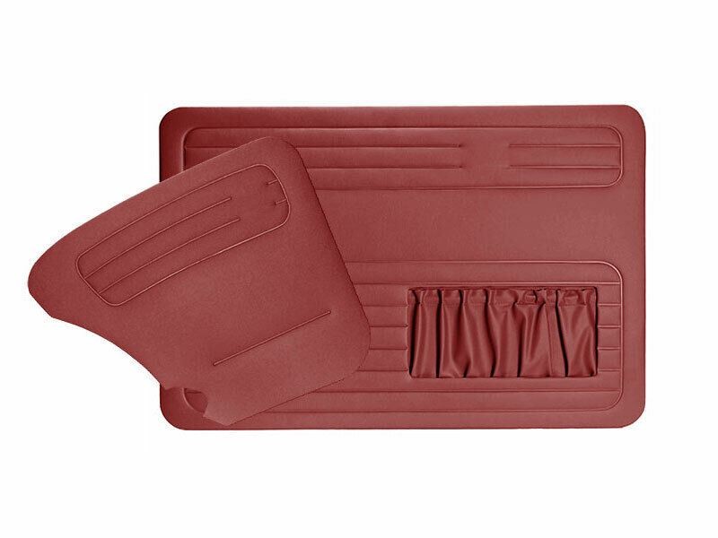 For VW OLD BEETLE BUG KAFER 1303 DOOR PANEL SET BURGUNDY 1967-1979