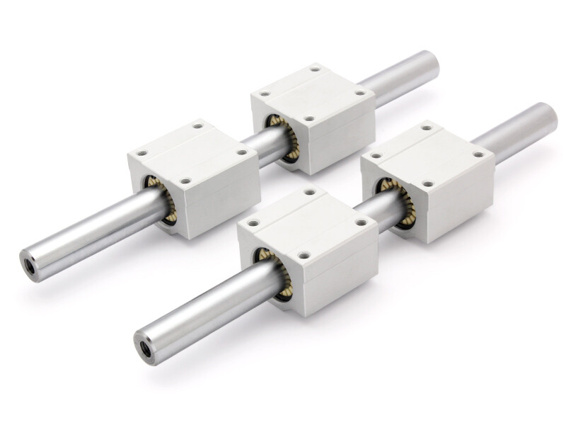 4x RJMP-01-20 mit Alugehäuse SCE20 + 2x Präzisionswellen 20mm, L. 1000mm, M10x25