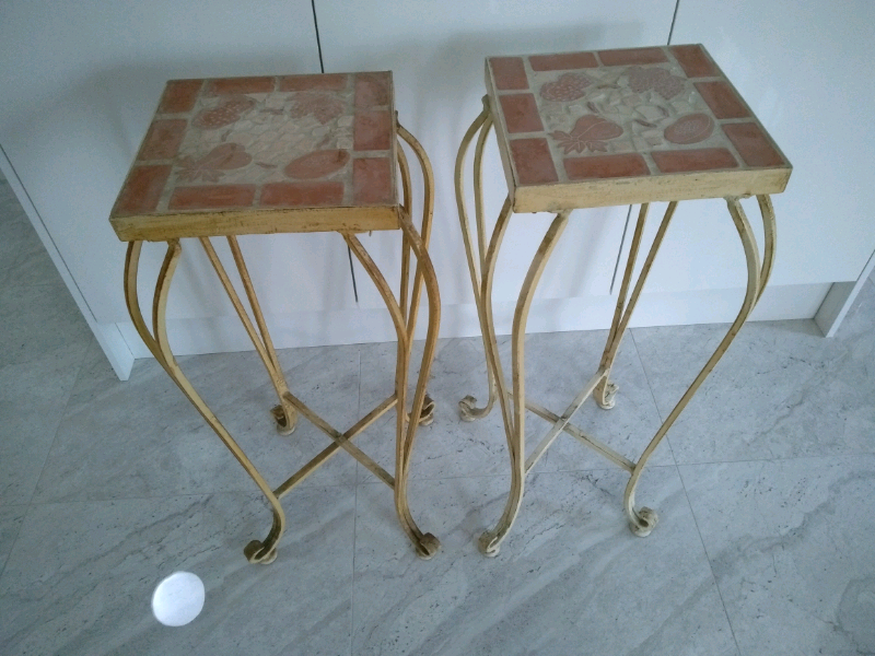 Cast iron bedside tables side tables garden furniture in Cyncoed
