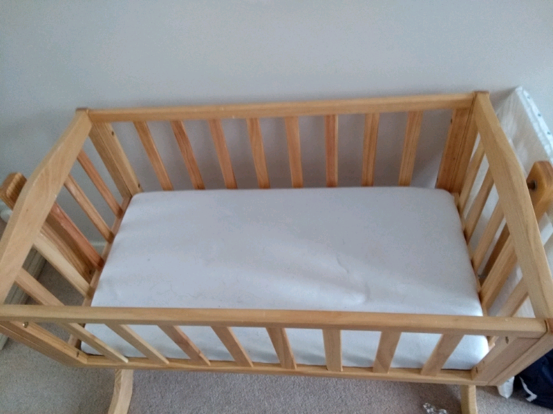 Wooden Rocking Crib Mattress Included In Nuthall Nottinghamshire